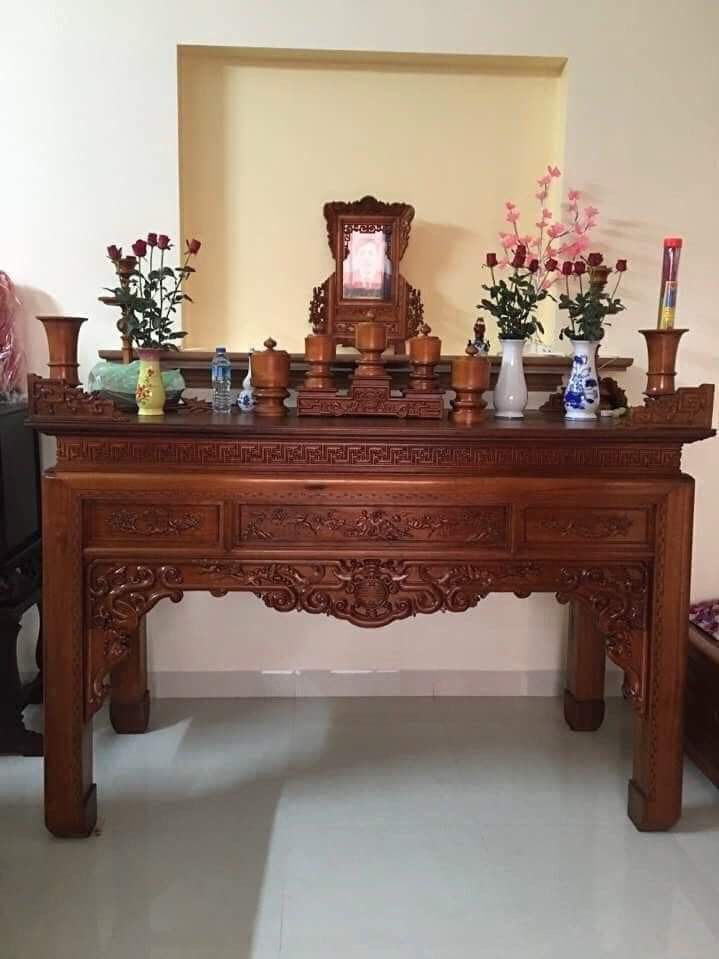 bộ bàn thờ gỗ gụddepj