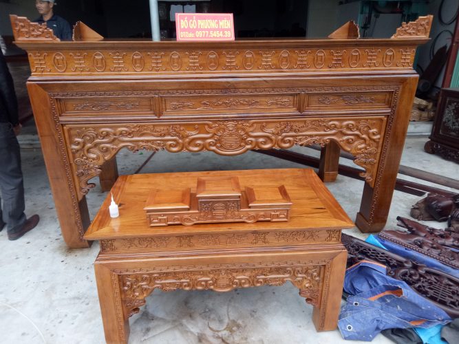 bàn thờ như ý gỗ gụ tại Nam Định