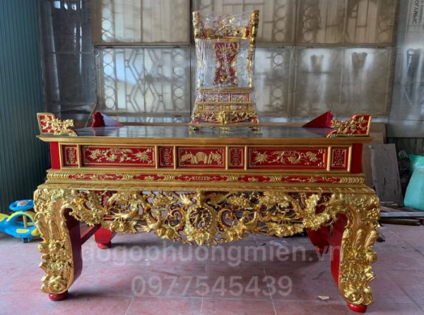 bàn thờ án gian gỗ mít sơn son thiếp vàng