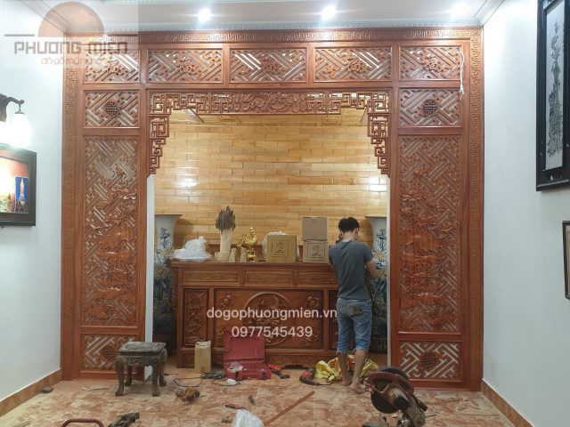 Mẫu thiết kế phòng thờ gỗ đẹp tại Thanh Hóa