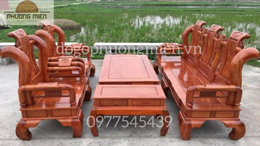 bàn ghế gỗ cho phòng khách hiện đại